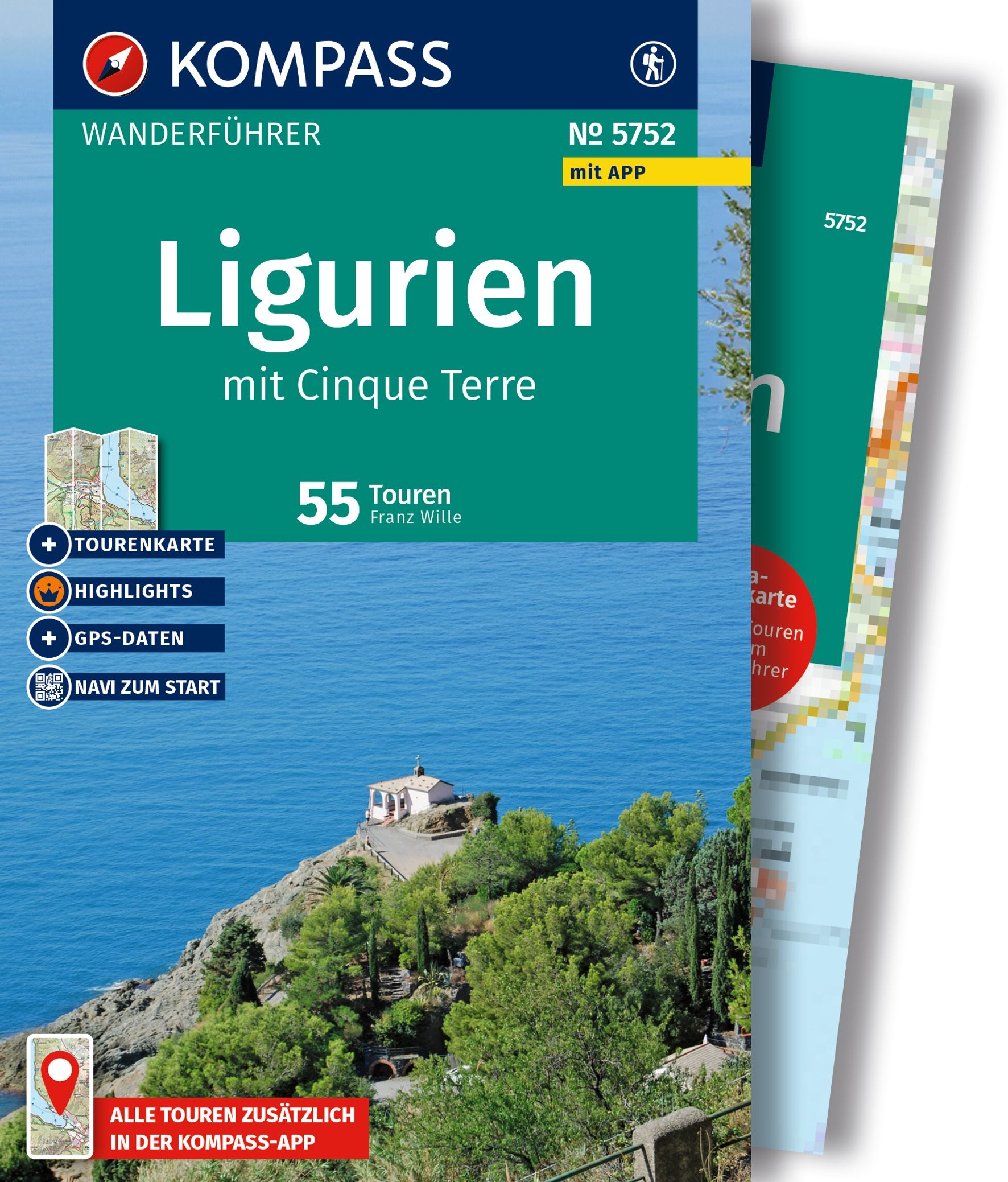 Wandelgids Ligurië - Ligurien und Cinque Terre | Kompass | 9783991543879
