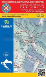 Wandelkaart Paklenica Nationalpark | Croatian Mountain Rescue Service nr. 18 | 1:25.000 | ISBN 9789537527402
