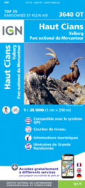 Wandelkaart Haut Cians, Valberg, Beuil | Alpes-Maritimes | Parc de Mercantour | Zeealpen | IGN 3640OT - IGN 3640 OT