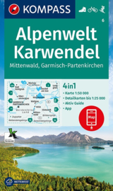 Wandelkaart Karwendel Alpenwelt | Kompass 6 | Mittenwald - Garmisch | 1:50.000 | ISBN 9783991212133