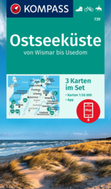 Wandelkaart Ostseeküste, Von Wismar bis Usedom | Kompass 739 | 1:50.000 | ISBN 9783991213901