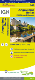 Wegenkaart - Fietskaart Angoulême - Bellac | IGN 146 | ISBN 9782758543787
