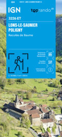 Wandelkaart Lons-le-Saunier, Poligny, Reculee du Baume | Jura | IGN 3226ET - IGN 3226 ET | ISBN 9782758557050