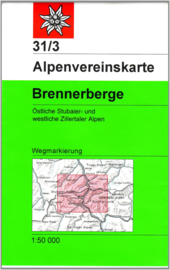Wandelkaart Stubaier Alpen Brenner 31/3 | OAV | 1:50.000 | ISBN 9783928777513