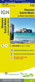 Wegenkaart - Fietskaart Rennes - Saint-Malo | IGN 115 | ISBN 9782758543640