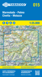 Wandelkaart Dolomiti Di Zoldo, Cadorine | Tabacco 25 | 1:25.000 | ISBN 9788883151590