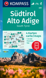 Wandelkaart - Fietskaart Zuid Tirol - Südtirol - Alto Aldige | Kompass 699 | 4-delige set ! | 1:50.000 | ISBN 9783991217503