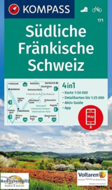 Wandelkaart Südliche Fränkische Schweiz | Kompass 171 | 1:50.000 | ISBN 9783991217077