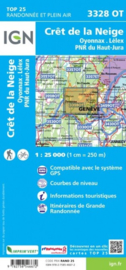 Wandelkaart Crete de la Neige, Oyonnax, Lelex | Jura |  IGN 3328 OT - IGN 3328OT | ISBN 9782758546672