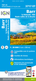 Wandelkaart Barr / Le Howald / Villé / Vallée de la Bruche | Vogezen | IGN 3717 ET - 3717ET | ISBN 9782758550495