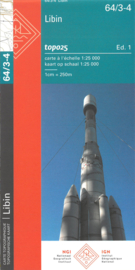 Topografische kaart Belgie NGI 64 / 3-4  Libin - Bras | 1:25.000 - ISBN 9789462354494