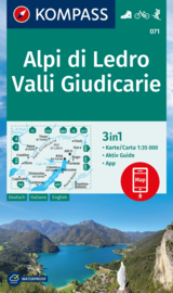 Wandelkaart Alpi Di Ledro - Valli Giudicarie | Kompass 071 | 1:35.000 | ISBN 9783991540250