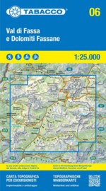 Wandelkaart Val di Fassa e Dolomiti Fassane - Dolomieten | Tabacco 6 | 1:25.000 | ISBN 9788883151538