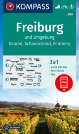 Wandelkaart 889 Freiburg und Umgebung - met stadsplattegrond | 1:25.000 | Kompass 889 | ISBN 9783991212706