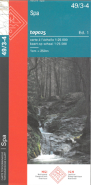 Topografische kaart Belgie NGI 49 / 3-4 Spa | 1:25.000 | ISBN 9789462354890