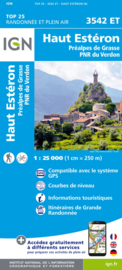 Wandelkaart Haut Estéron, Préalpes de Grasse, St.-Auban Alpen | Provence |  IGN 3542ET - IGN 3542 ET