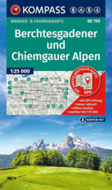 Wandelkaart Berchtesgadener und Chiemgauer Alpen (3 kaarten) | Kompass 795 | 1:25.000 | ISBN 9783991542964