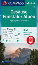 Wandelkaart Gesäuse Ennstaler Alpen | Kompass 69 | 1:50.000 | ISBN 9783991212522