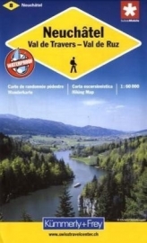 Wandelkaart Neuchatel - Val de Travers | Kümmerly + Frey 8 | 1:60.000 | ISBN 9783259008782