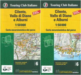 Wandelkaart Cilento, Vallo di Diano e Alburni | TCI 6 | 1:50.000 | ISBN 9788836573295