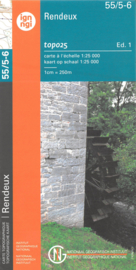 Topografische kaart Belgie NGI 55 / 5-6 Rendeux  | 1:25.000 - ISBN 9789462352377