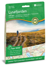 Wandelkaart Lysefjorden | Nordeca 3003 Topo 3000 | ISBN 7046660030035