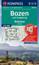 Wandelkaart Bozen und Umgebung : Bolzano e dintorni | Kompass 154 | 1:25.000 | ISBN 9783991542711