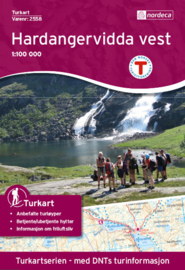 Wandelkaart Hardangervidda Vest - West 2558 | Nordeca | 1:100.000 | ISBN 7046660025581