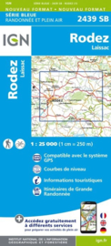 Topo-, wandelkaart Rodez / Laissac |  IGN 2439SB | ISBN 9782758534273