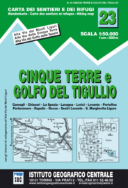 Wandelkaart Cinque Terre E Golfo Del Tigullio | IGC nr. 23 | 1:50.000 - ISBN 9788896455234