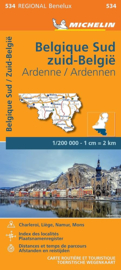 Wegenkaart België Zuid - Ardennen | Michelin 534 | 1:200.000 | ISBN 9782067183483