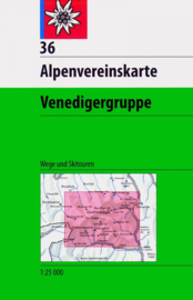 Wandelkaart Venedigergruppe 36 | OAV | 1:25.000 | ISBN 9783928777490