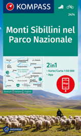 Wandelkaart Monti Sibillini nel Parco Nazionale | Kompass 2474 | 1:50.000 | ISBN 9783850268479