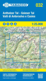 Wandelkaart Antholzer Tal - Gsieser Tal Tabacco 32 | 1:25.000 | ISBN 9788883151927