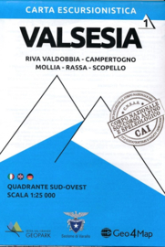 Wandelkaart  Valsesia - Riva Valdobbia | Geo4Map kaart 1 | 1:25.000 | ISBN 9788894021042