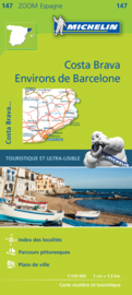 Fietskaart - wegenkaart Barcelona y alrededores Costa Brava | Michelin 147 | ISBN 9782067218178