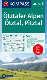 Wandelkaart Ötztaler Alpen - Ötztal - Pitztal | Kompass 43 | 1:50.000 | ISBN 9783991542124