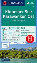 Wandelkaart Klopeiner See - Karawanken - Ost | Kompass 65 | 1:50.000 | ISBN 9783990449400