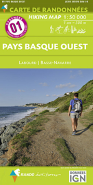 Wandelkaart Pays Basque Ouest - Biaritz - St Jean de Luz (Frankrijk - Pyreneeen) | Rando 01 | ISBN 9782344047439