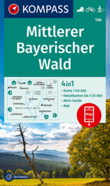 Wandelkaart Mittlerer Bayerischer Wald | Kompass 196 | 1:50.000 | ISBN 9783990448823