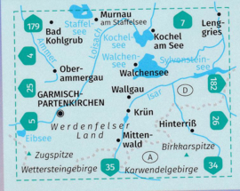Wandelkaart Karwendel Alpenwelt | Kompass 6 | Mittenwald - Garmisch | 1:50.000 | ISBN 9783991543725