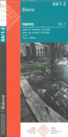 Topografische kaart Belgie NGI 64 / 1-2 Bièvre  | 1:25.000 - ISBN 9789462354487