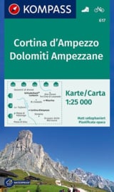 Wandelkaart Cortina d`Ampezzo - Dolomiti Ampezzane | Kompass 617 | 1:25.000 | ISBN 9783990443408