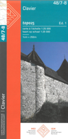 Topografische kaart Belgie NGI 48 / 7-8 Clavier | 1:25.000 - ISBN 9789462353800