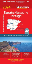Wegenkaart Spanje & Portugal 2024 - Scheurvast | Michelin 734 | 1:1,1 miljoen | ISBN 9782067262799