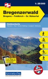 Wandelkaart Bregenzer Wald | Kümmerly & Frey | 1:35.000 | ISBN 9783259007105