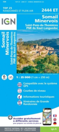 Wandelkaart Labastide-Rouairoux, Minerve, St-Pons-de-Thomieres, Monts-de-Somail | Parc du Languedoc | IGN 2444ET - IGN 2444 ET | ISBN 9782758543039