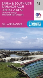 Wandelkaart Barra & South Uist, Vatersay & Eriskay | Ordnance Survey 31 | ISBN 9780319261293