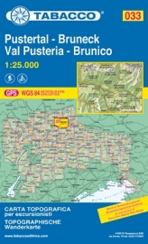 Wandelkaart Pustertal - Val Pusteria Bruneck - Brunico - Dolomieten | Tabacco 33 | 1:25.000 | ISBN 9788883150333