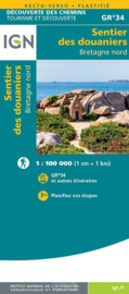 Wandelkaart Bretagne Nord - Le sentier des douaniers GR34 | IGN | 1:100.000 | ISBN 9782758551270